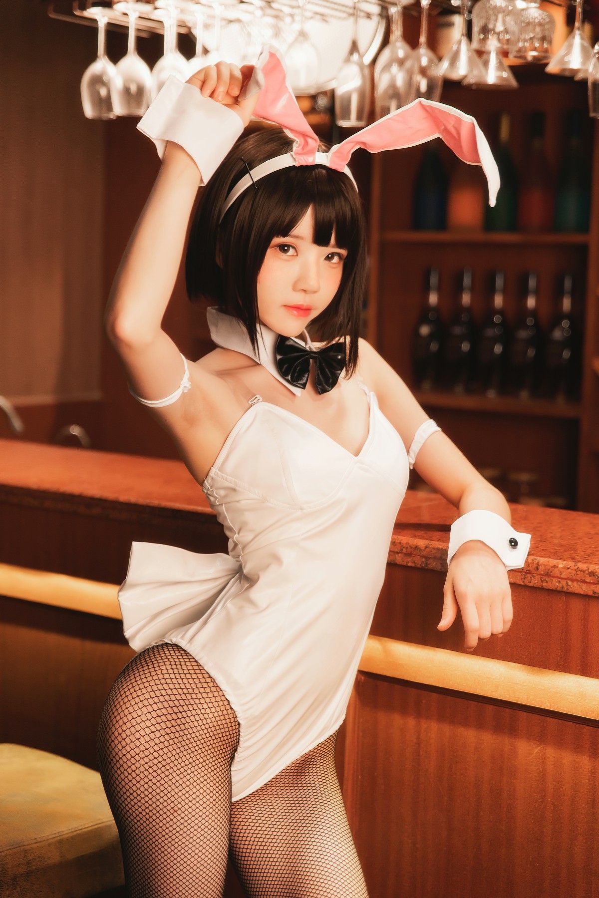 萝莉风COS 桜桃喵 – 加藤惠系列之兔女郎 – COSPLAY