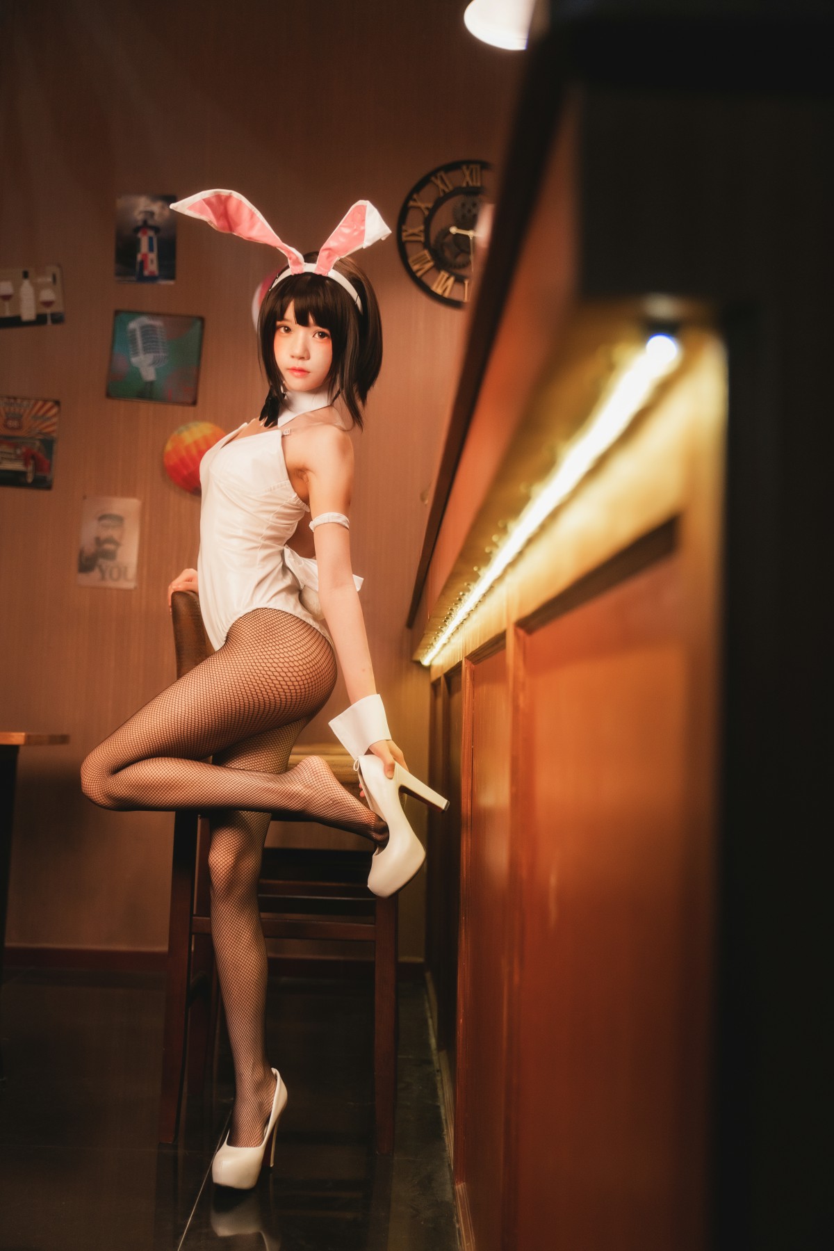 萝莉风COS 桜桃喵 – 加藤惠系列之兔女郎 – COSPLAY