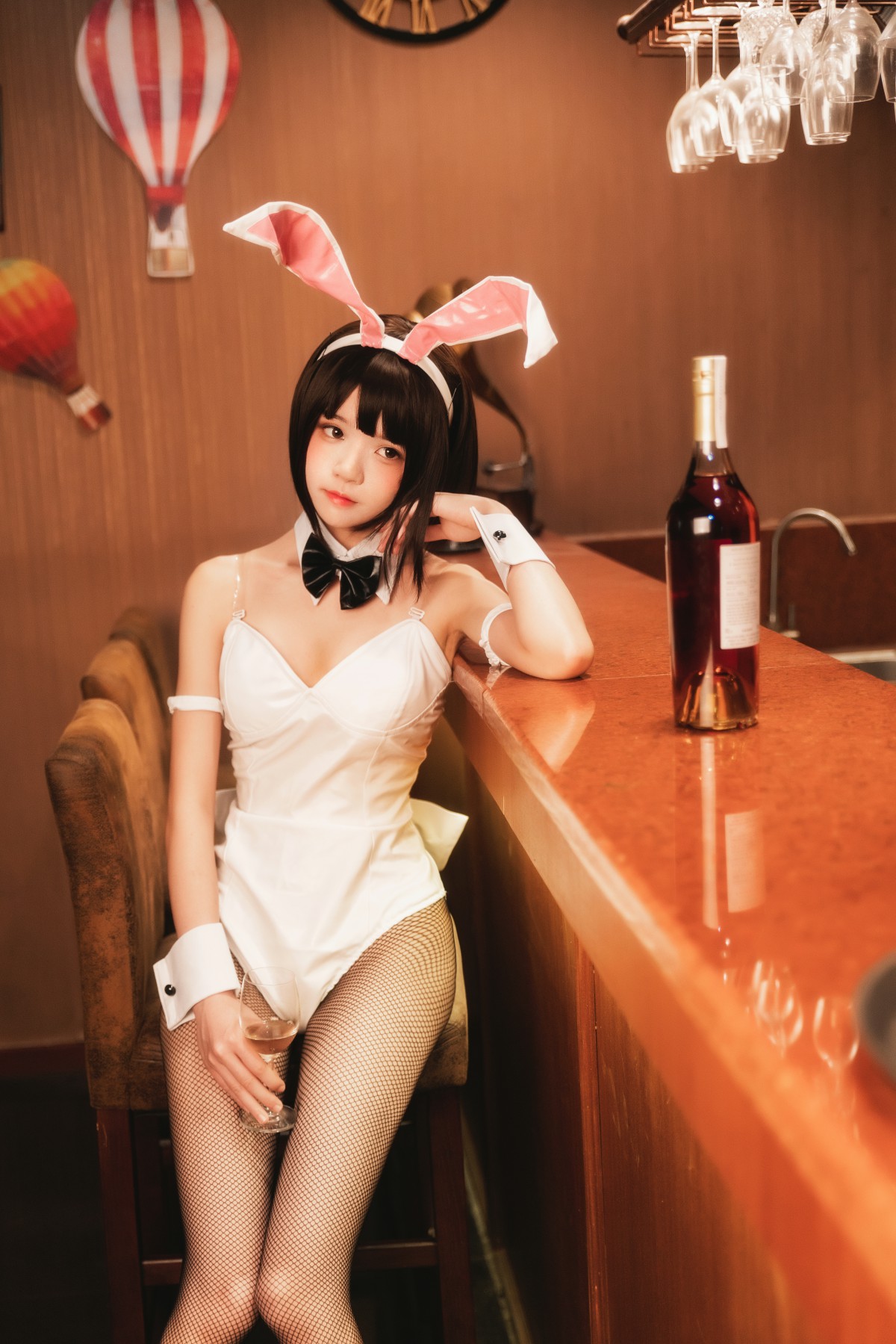 萝莉风COS 桜桃喵 – 加藤惠系列之兔女郎 – COSPLAY