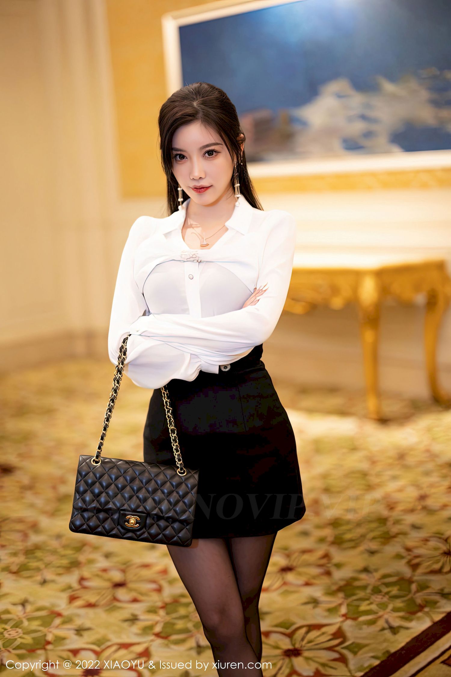 [语画界XIAOYU] Vol.937 女神杨晨晨Yome – 白色上衣+黑色短裙私房写真
