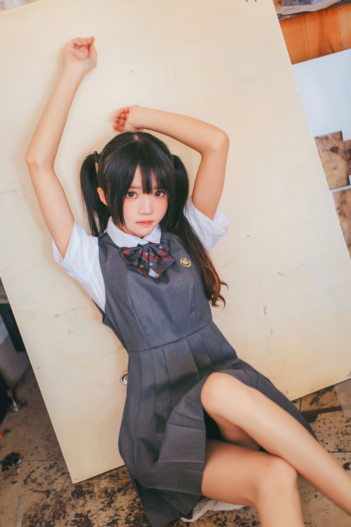 萝莉风COS 桜桃喵 – 画室少女 – COSPLAY