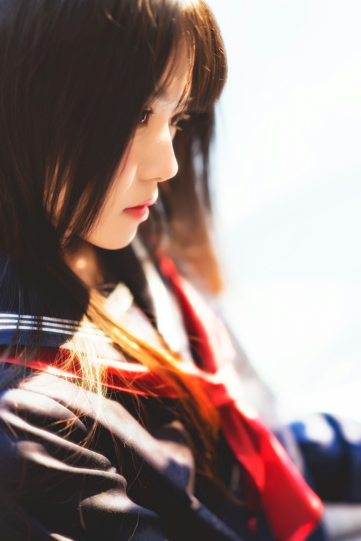萝莉风COS 桜桃喵 – 黑色水手服 – COSPLAY