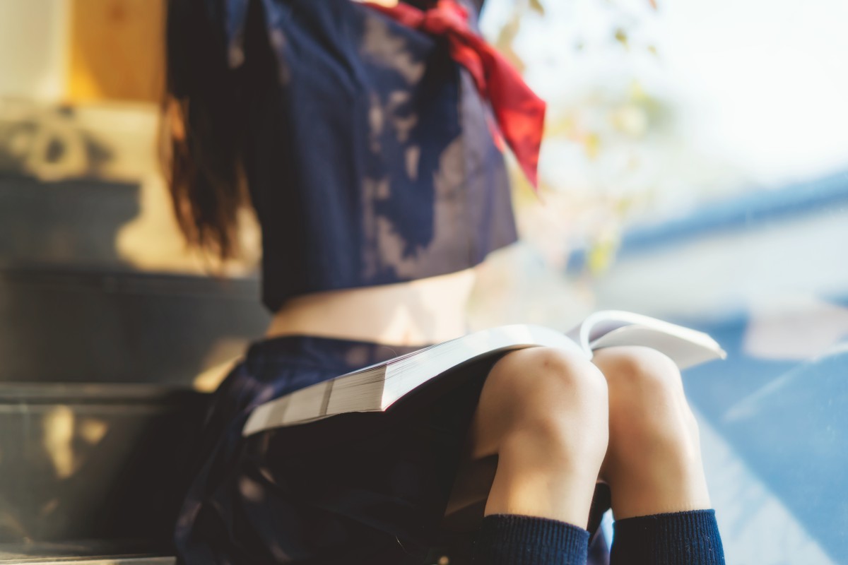 萝莉风COS 桜桃喵 – 黑色水手服 – COSPLAY