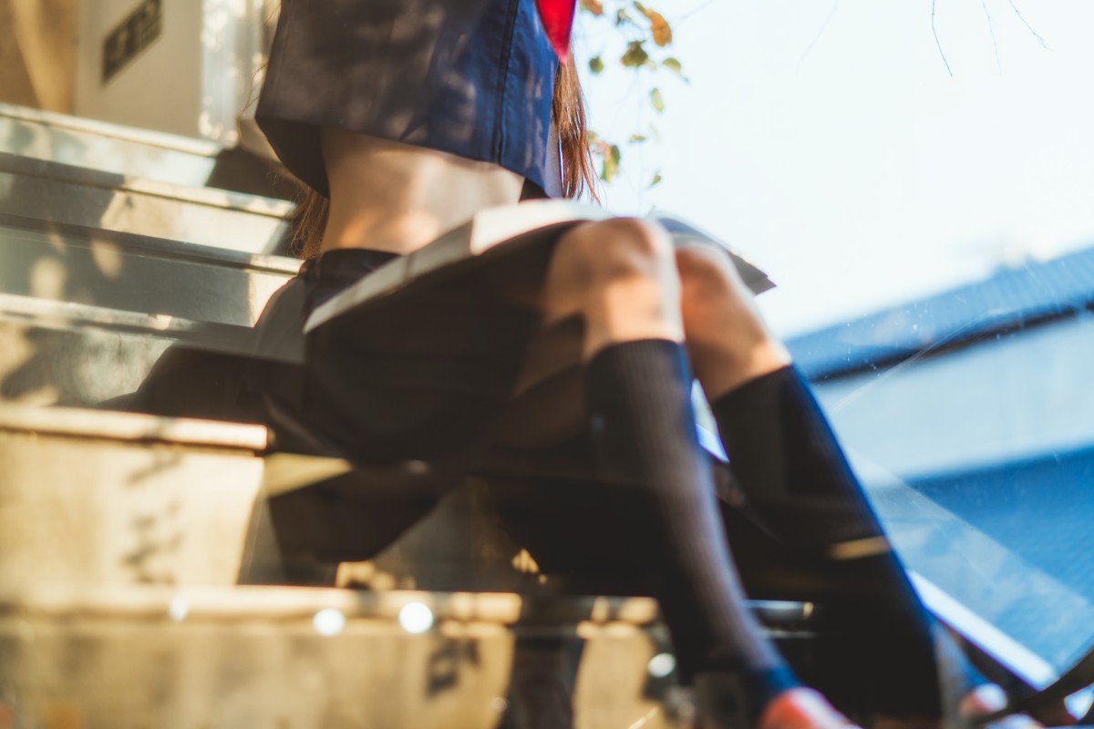 萝莉风COS 桜桃喵 – 黑色水手服 – COSPLAY