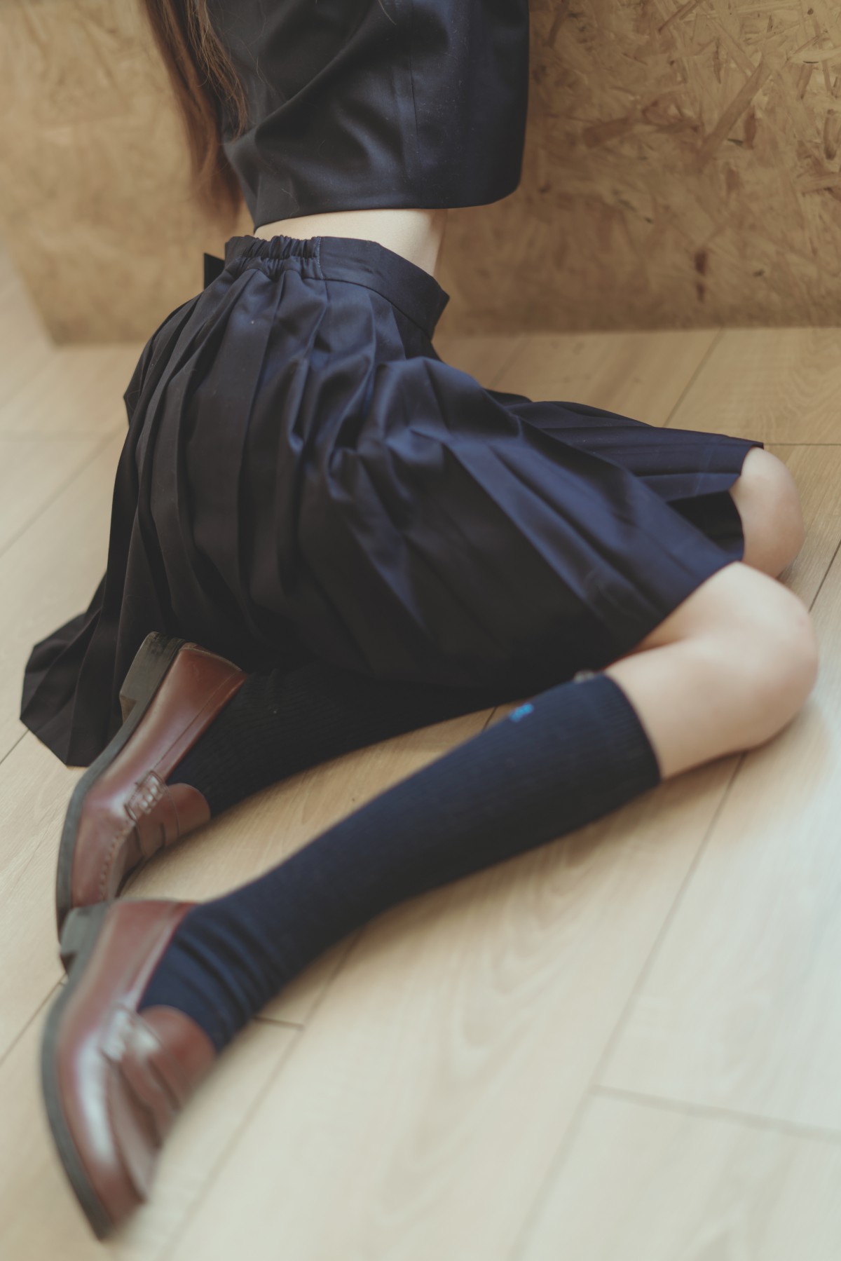 萝莉风COS 桜桃喵 – 黑色水手服 – COSPLAY