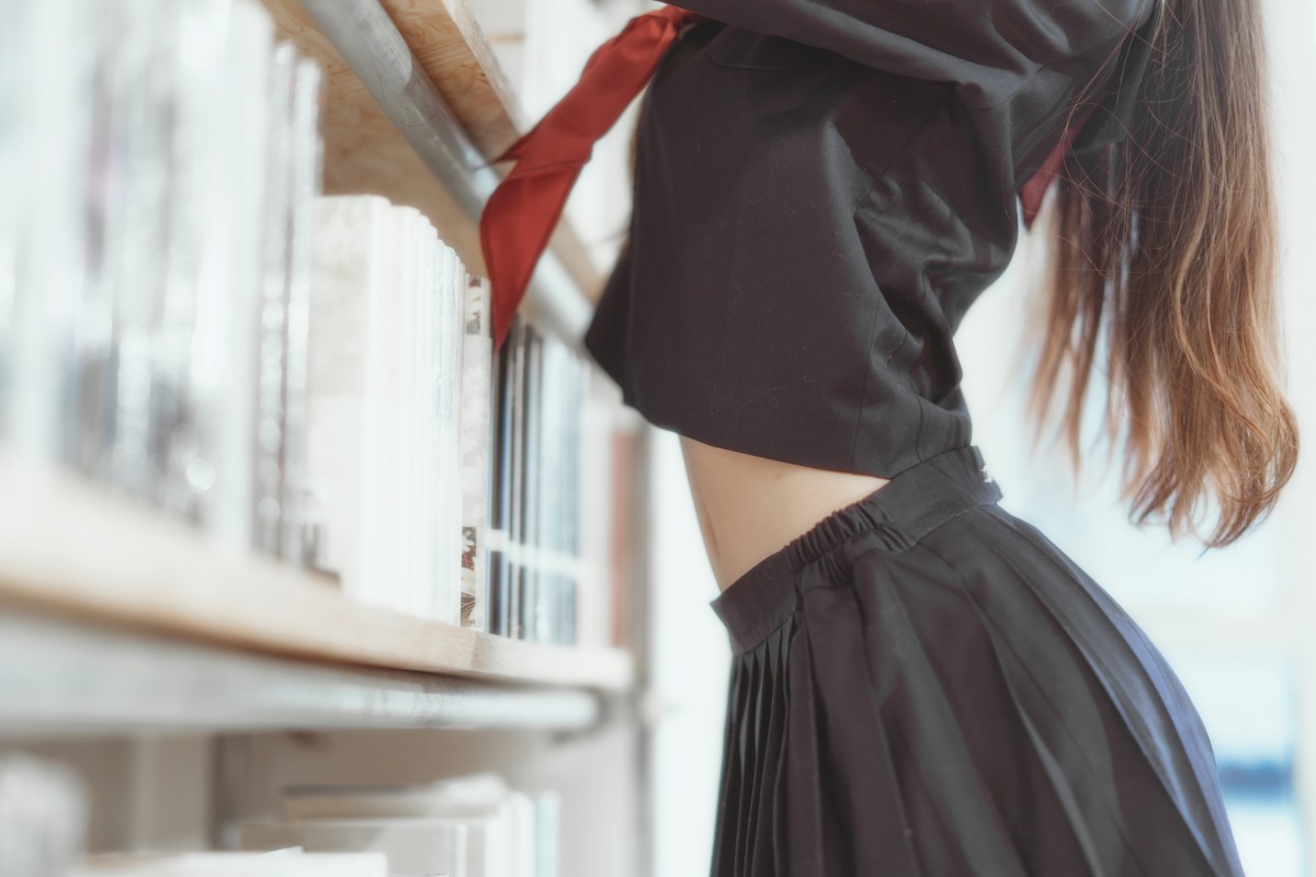 萝莉风COS 桜桃喵 – 黑色水手服 – COSPLAY