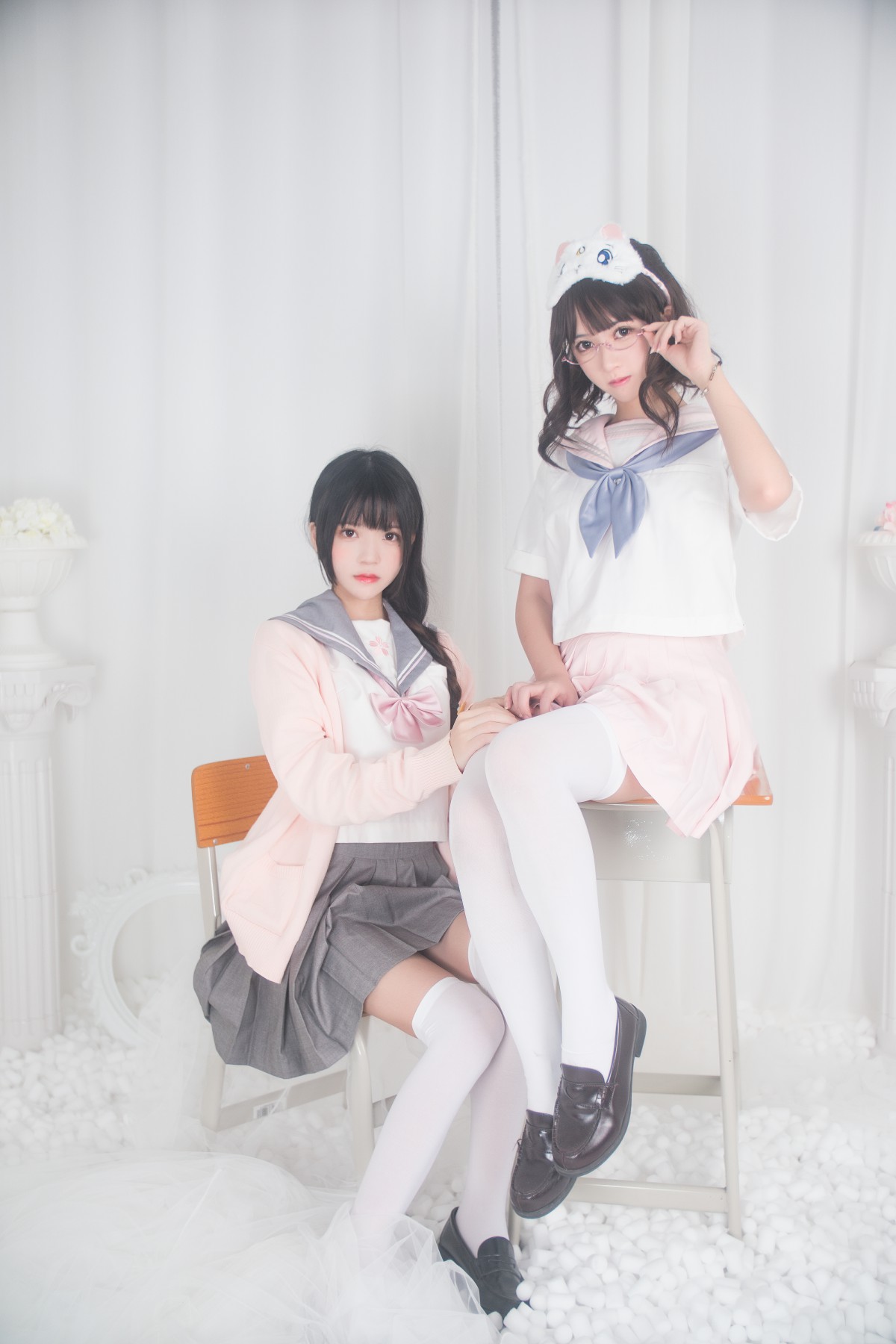 萝莉风COS 桜桃喵&amp;amp;鳗鱼霏子 – 百合 – COSPLAY