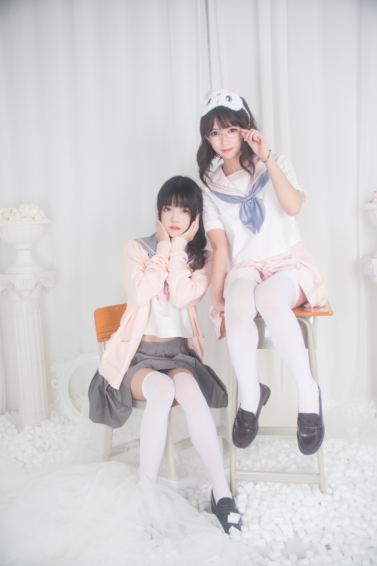 萝莉风COS 桜桃喵&amp;amp;鳗鱼霏子 – 百合 – COSPLAY