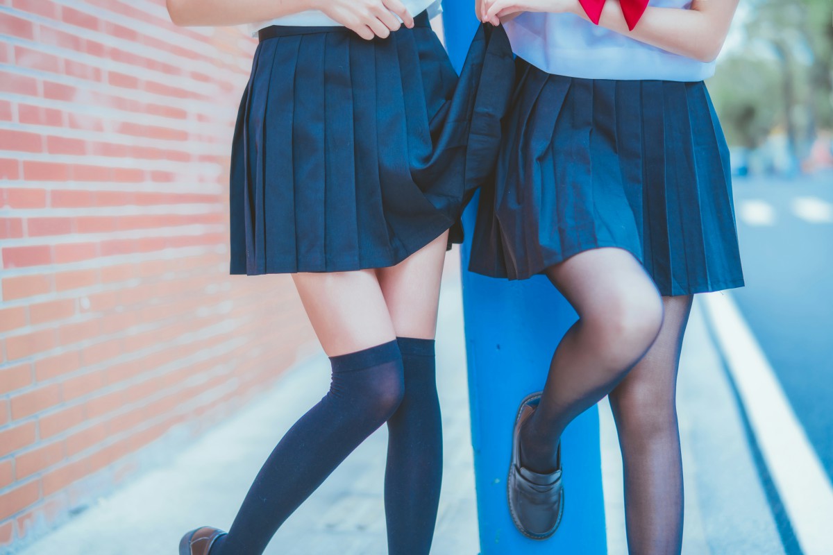 萝莉风COS 桜桃喵&amp;amp;疯猫ss – JK百合2 – COSPLAY