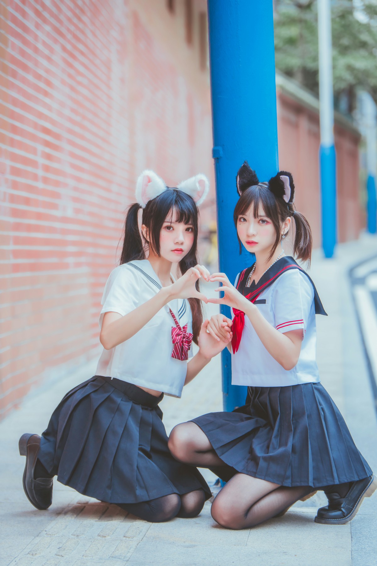 萝莉风COS 桜桃喵&amp;amp;疯猫ss – JK百合2 – COSPLAY