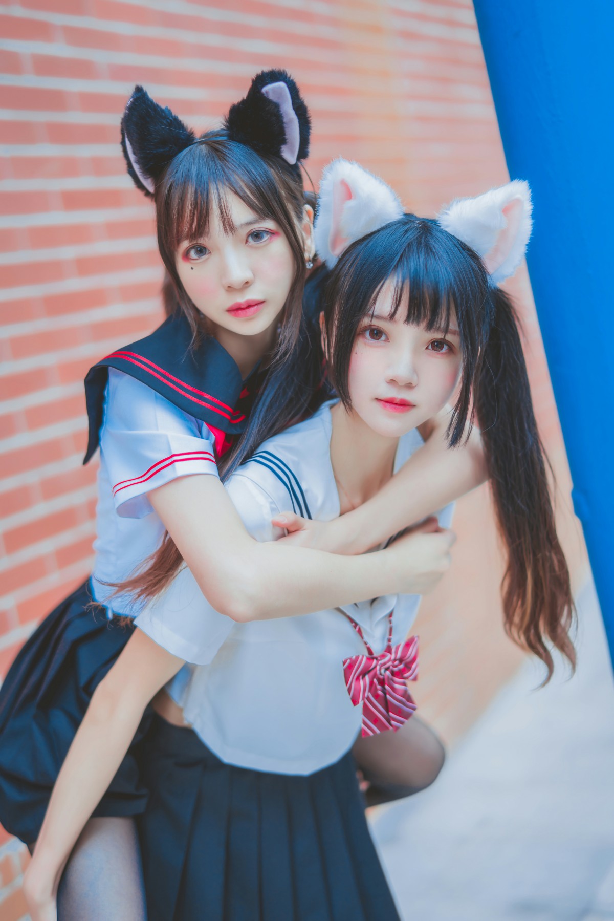 萝莉风COS 桜桃喵&amp;amp;疯猫ss – JK百合2 – COSPLAY