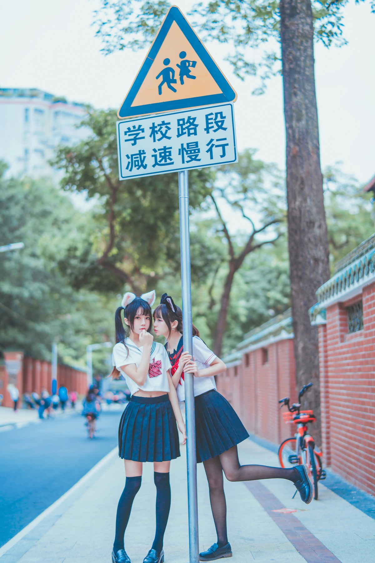 萝莉风COS 桜桃喵&amp;amp;疯猫ss – JK百合2 – COSPLAY