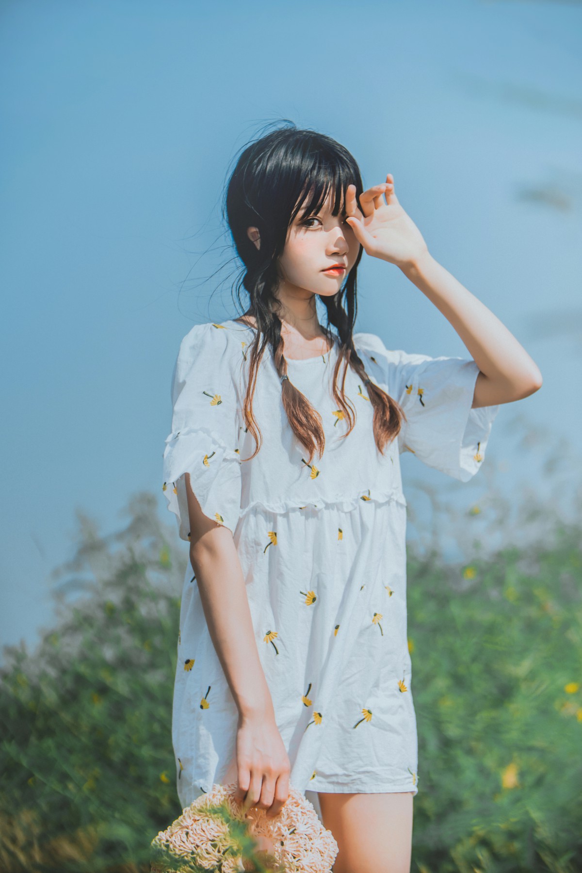 萝莉风COS 桜桃喵 – 田野 – COSPLAY