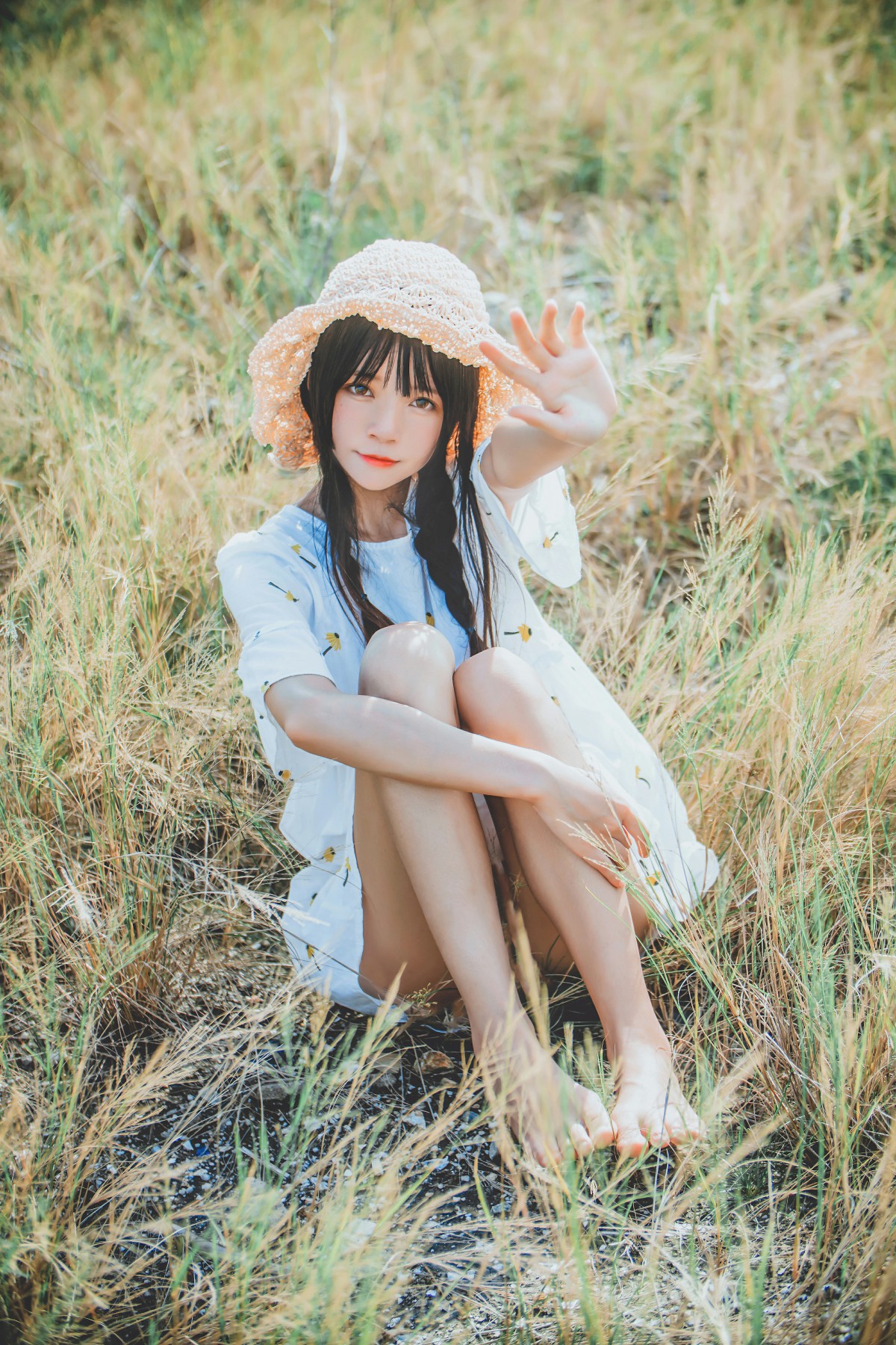 萝莉风COS 桜桃喵 – 田野 – COSPLAY
