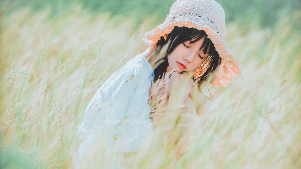 萝莉风COS 桜桃喵 – 田野 – COSPLAY