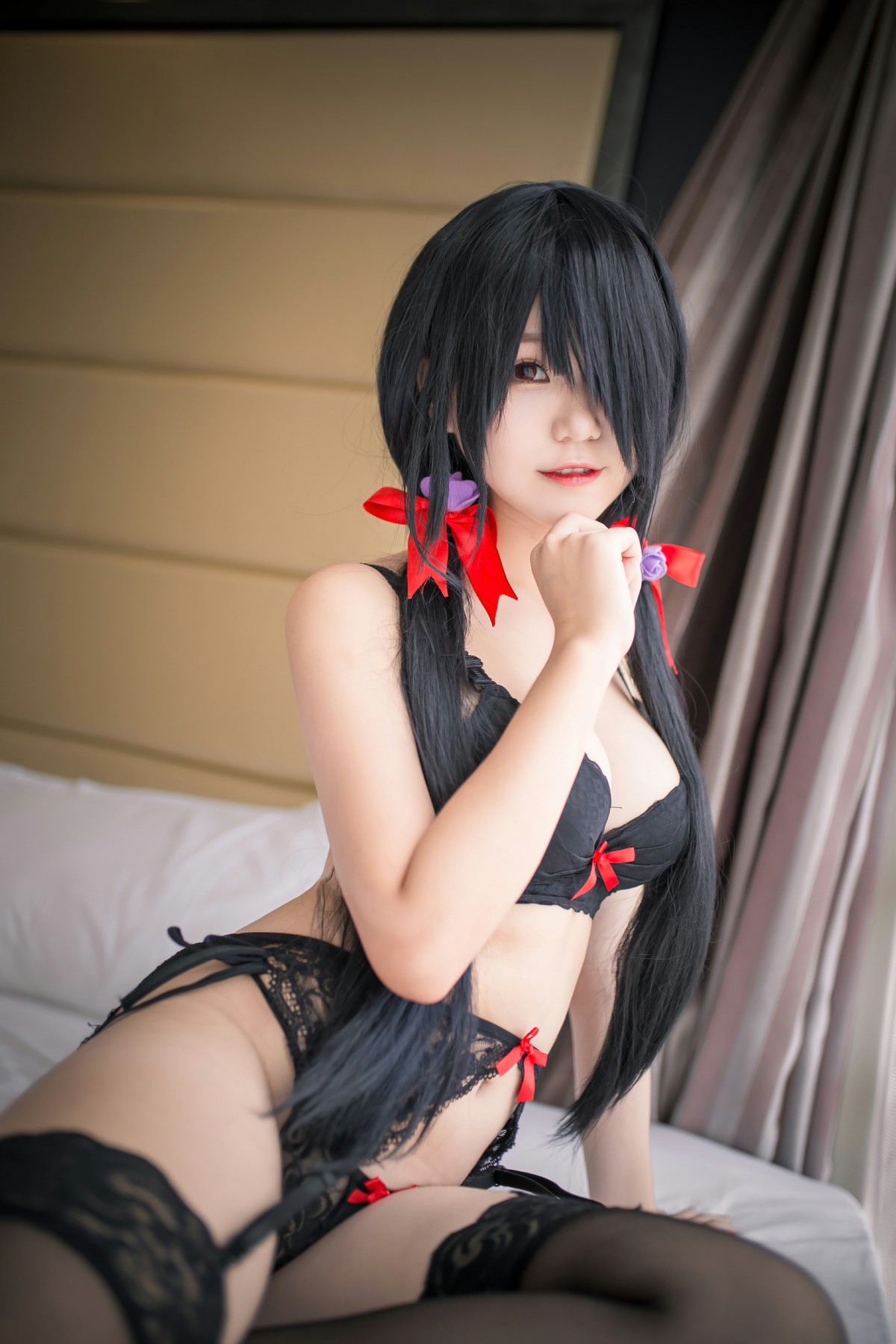 性感人气COSER Yoko宅夏Cos – 狂三内衣 – COSPLAY