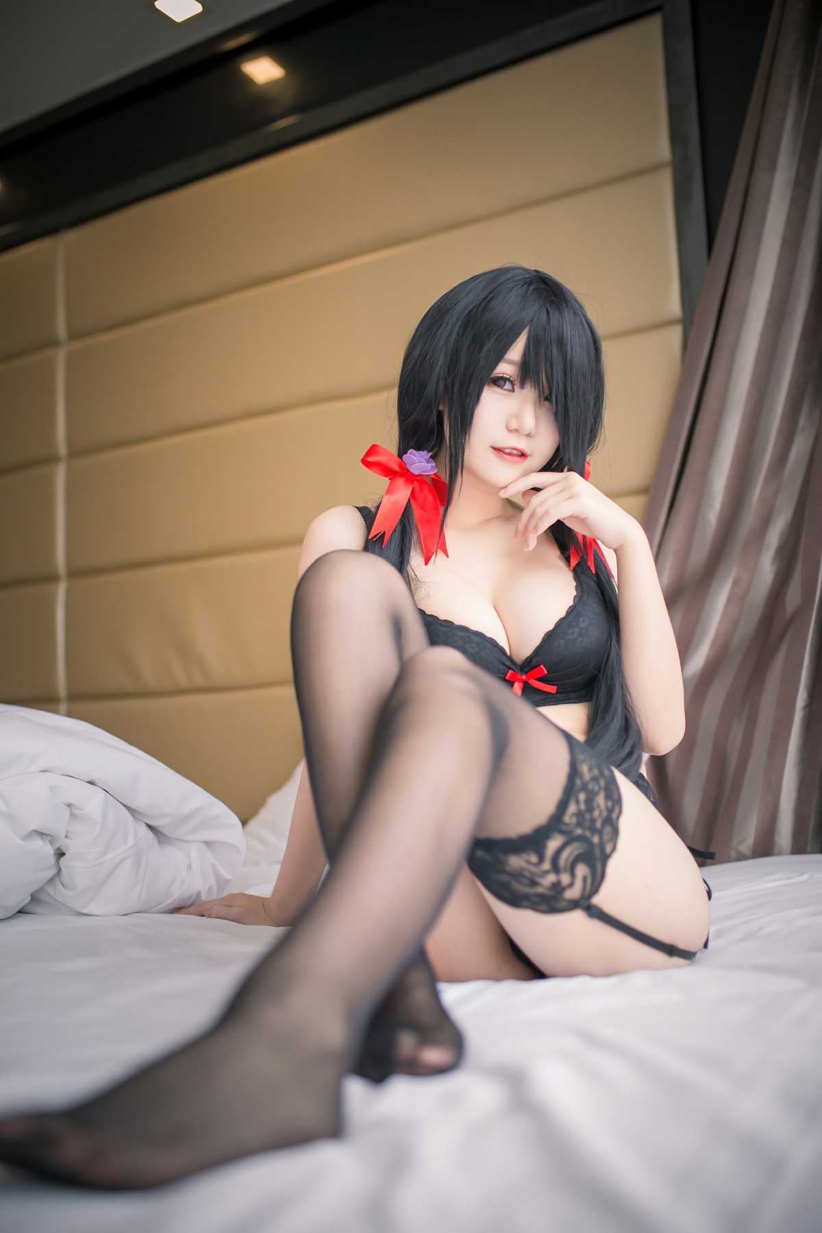 性感人气COSER Yoko宅夏Cos – 狂三内衣 – COSPLAY