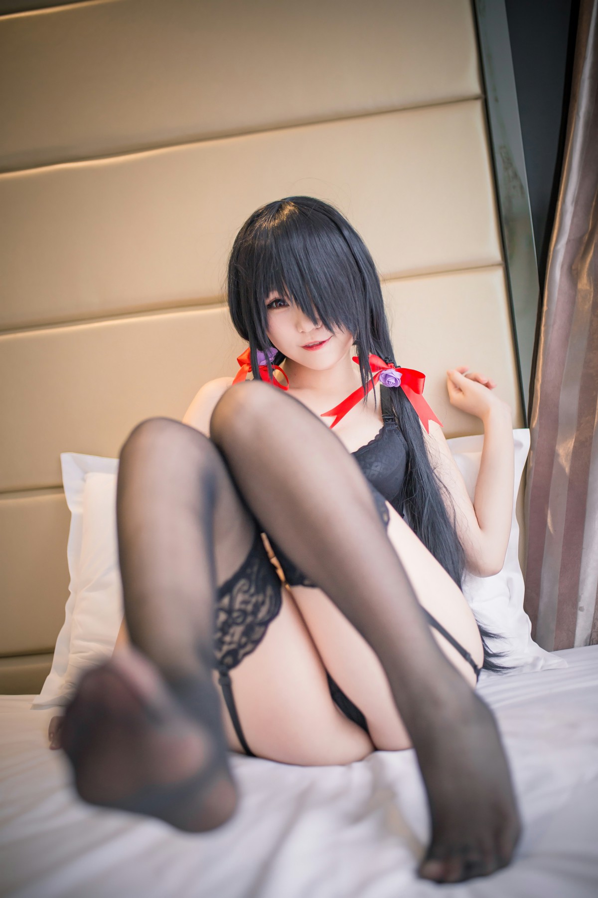 性感人气COSER Yoko宅夏Cos – 狂三内衣 – COSPLAY