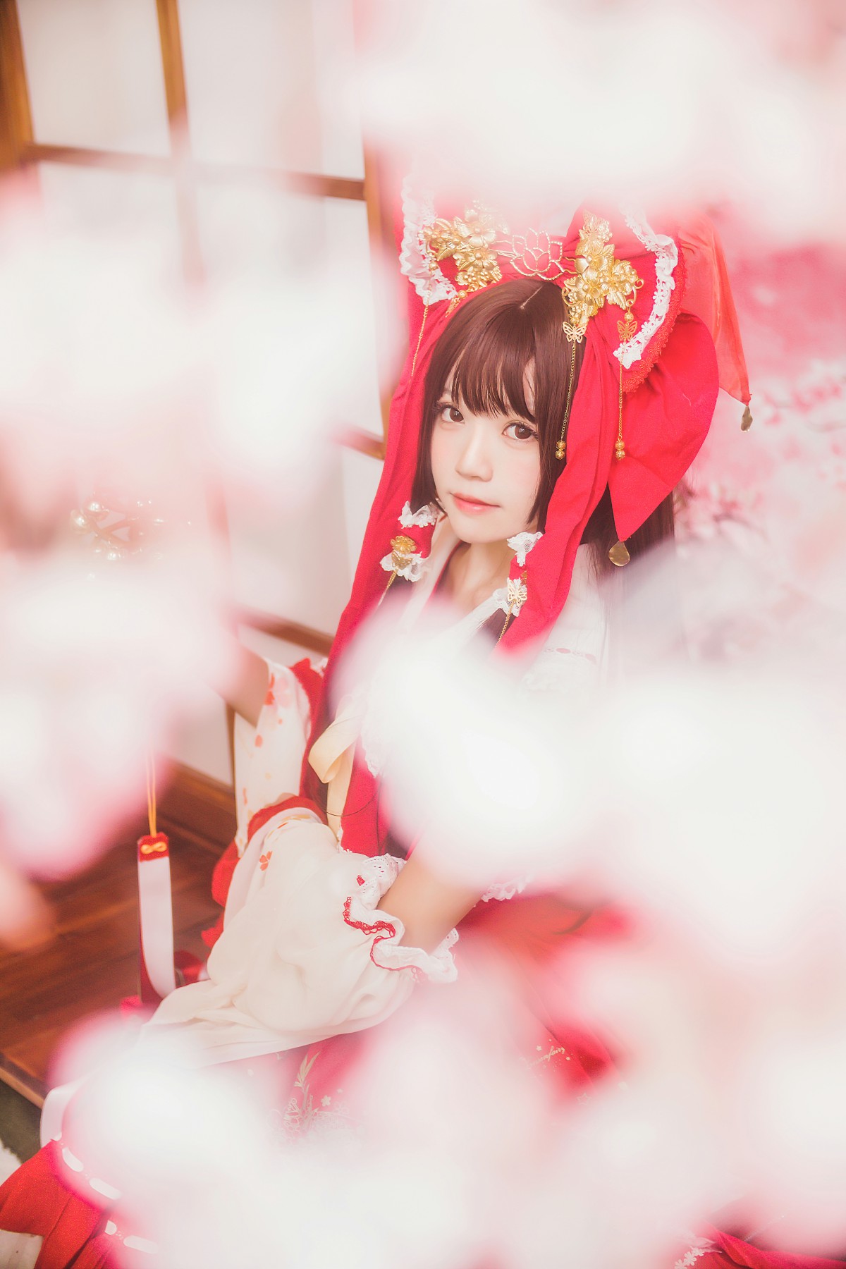 萝莉风COS 桜桃喵 – 灵梦 新年快乐 – COSPLAY