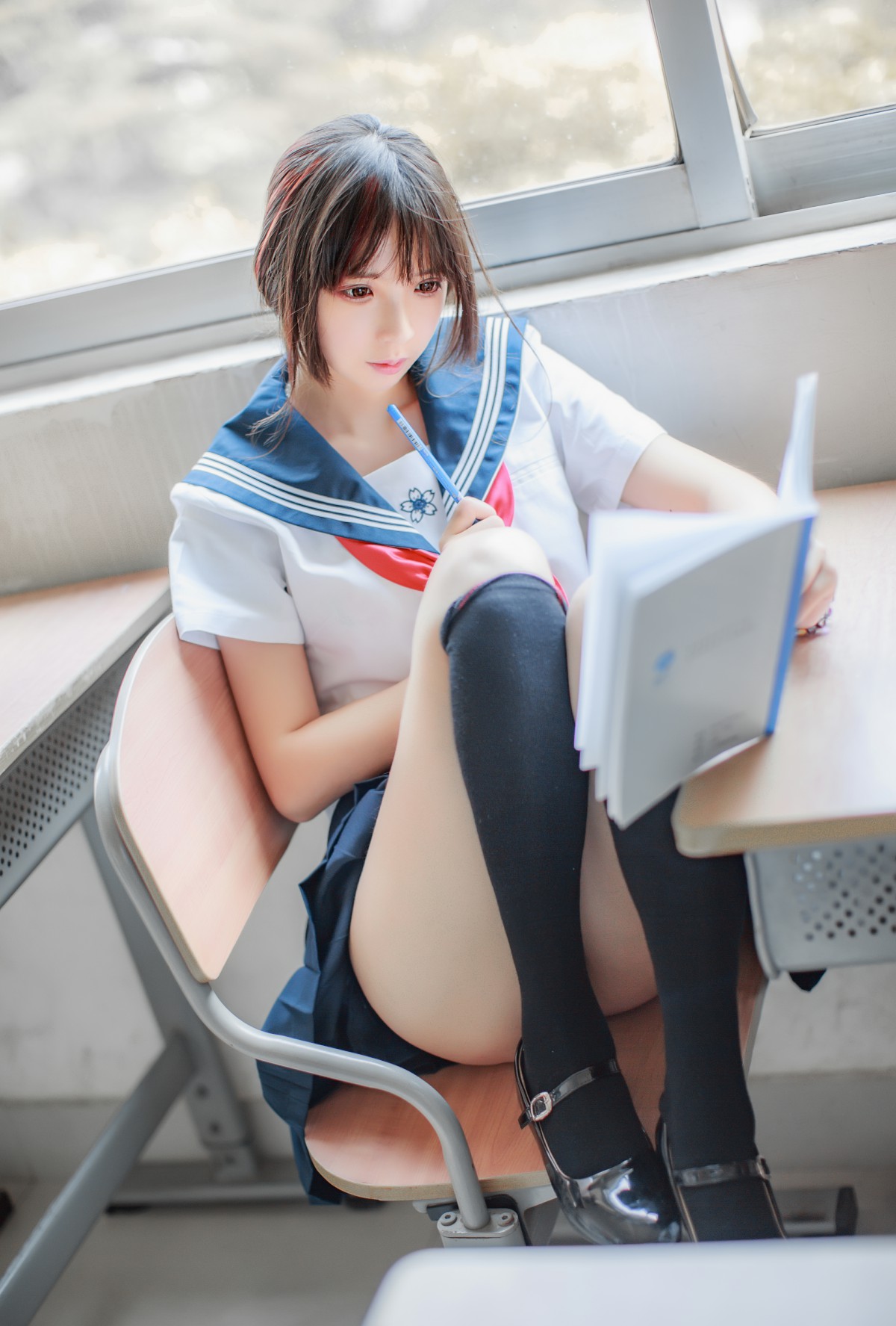 COS美女 疯猫ss – 同桌的水手服 – COSPLAY