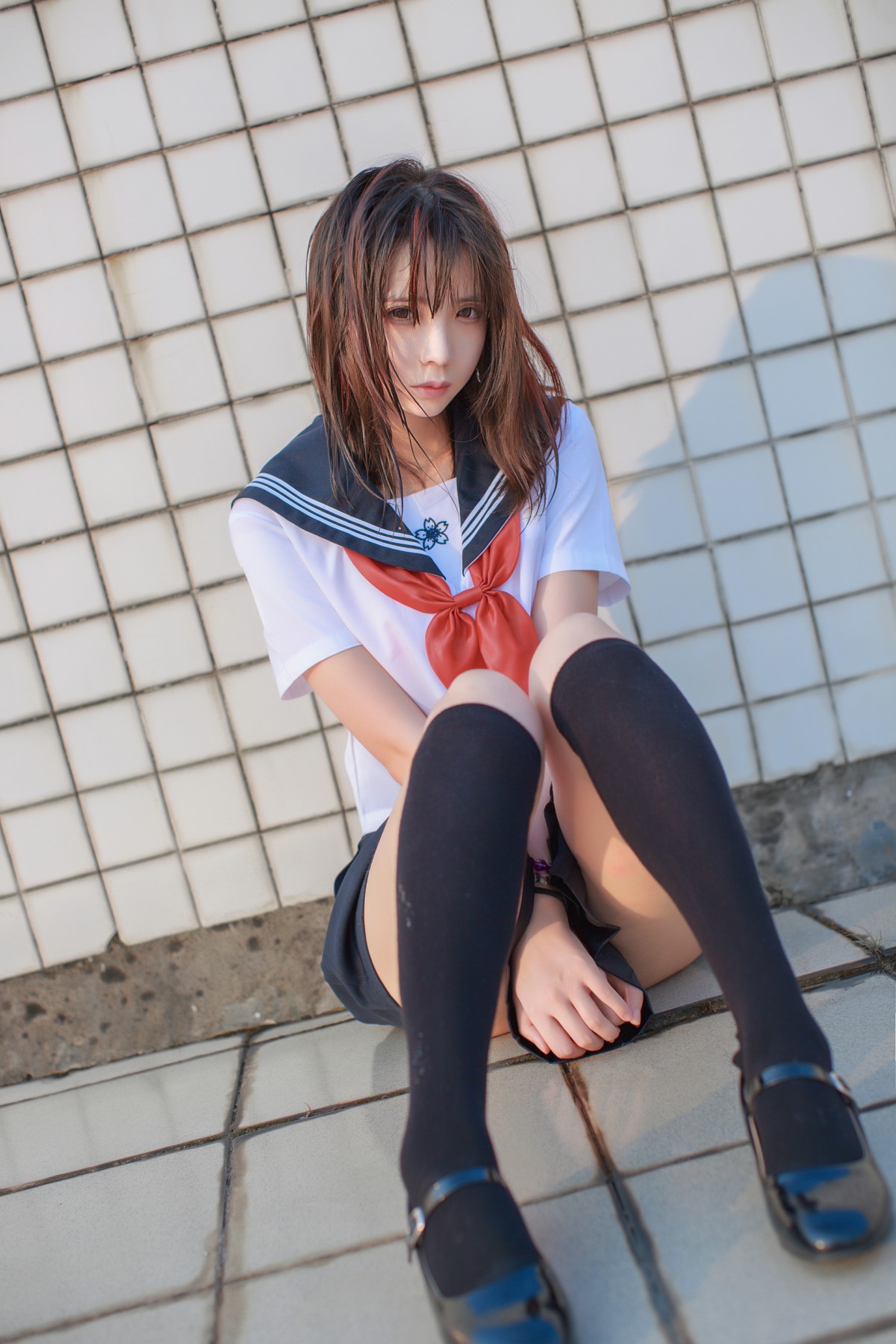 COS美女 疯猫ss – 同桌的水手服 – COSPLAY