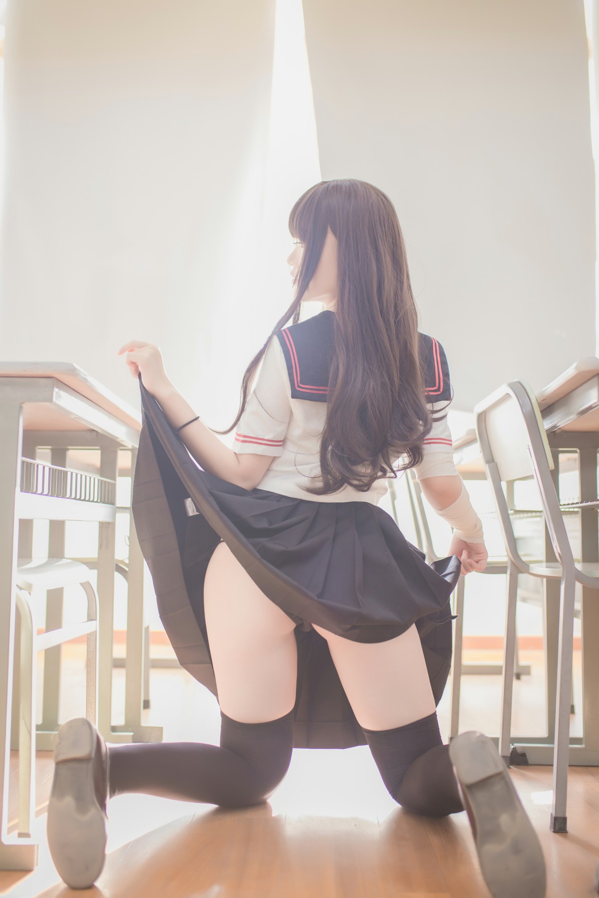 性感人气COSER Yoko宅夏Cos – 黑丝JK – COSPLAY