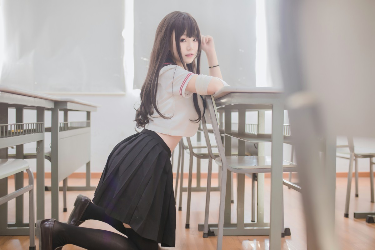 性感人气COSER Yoko宅夏Cos – 黑丝JK – COSPLAY