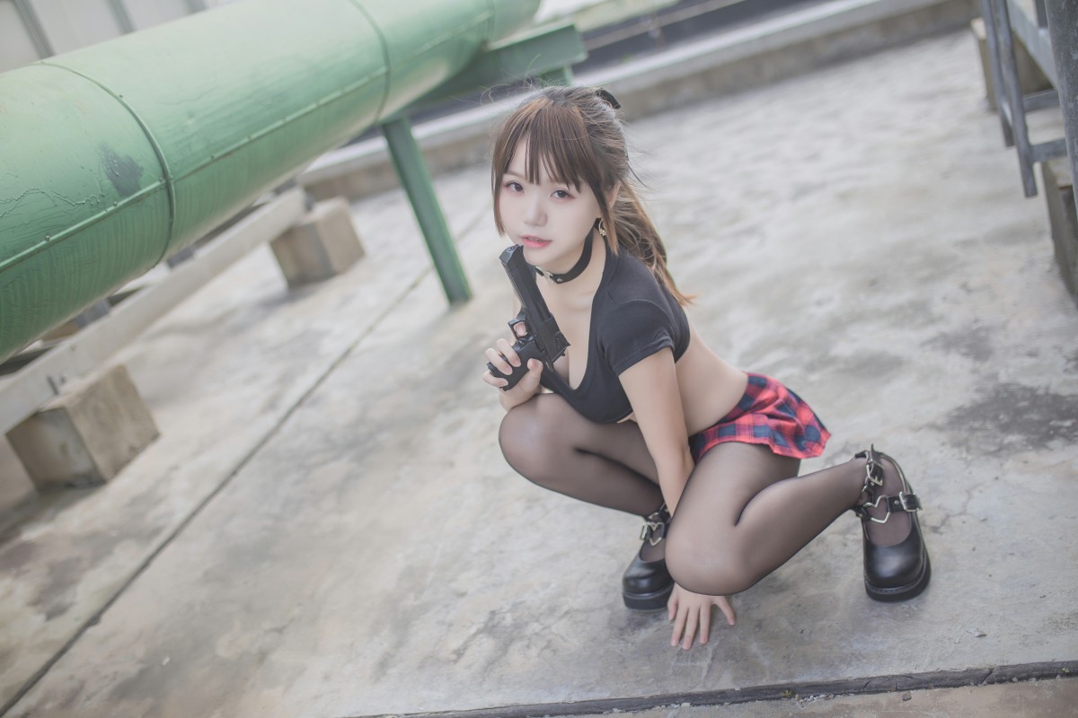 性感人气COSER Yoko宅夏Cos – 红色格子 – COSPLAY
