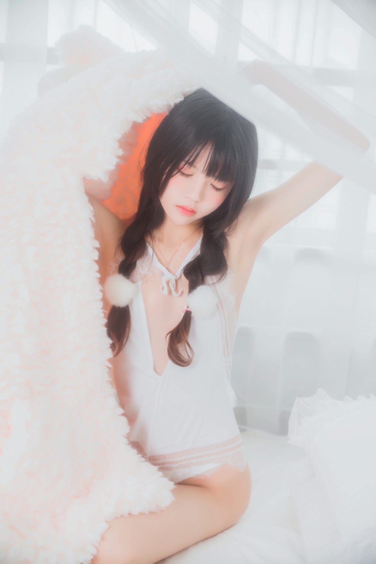 萝莉风COS 桜桃喵 – 纯白私房 – COSPLAY