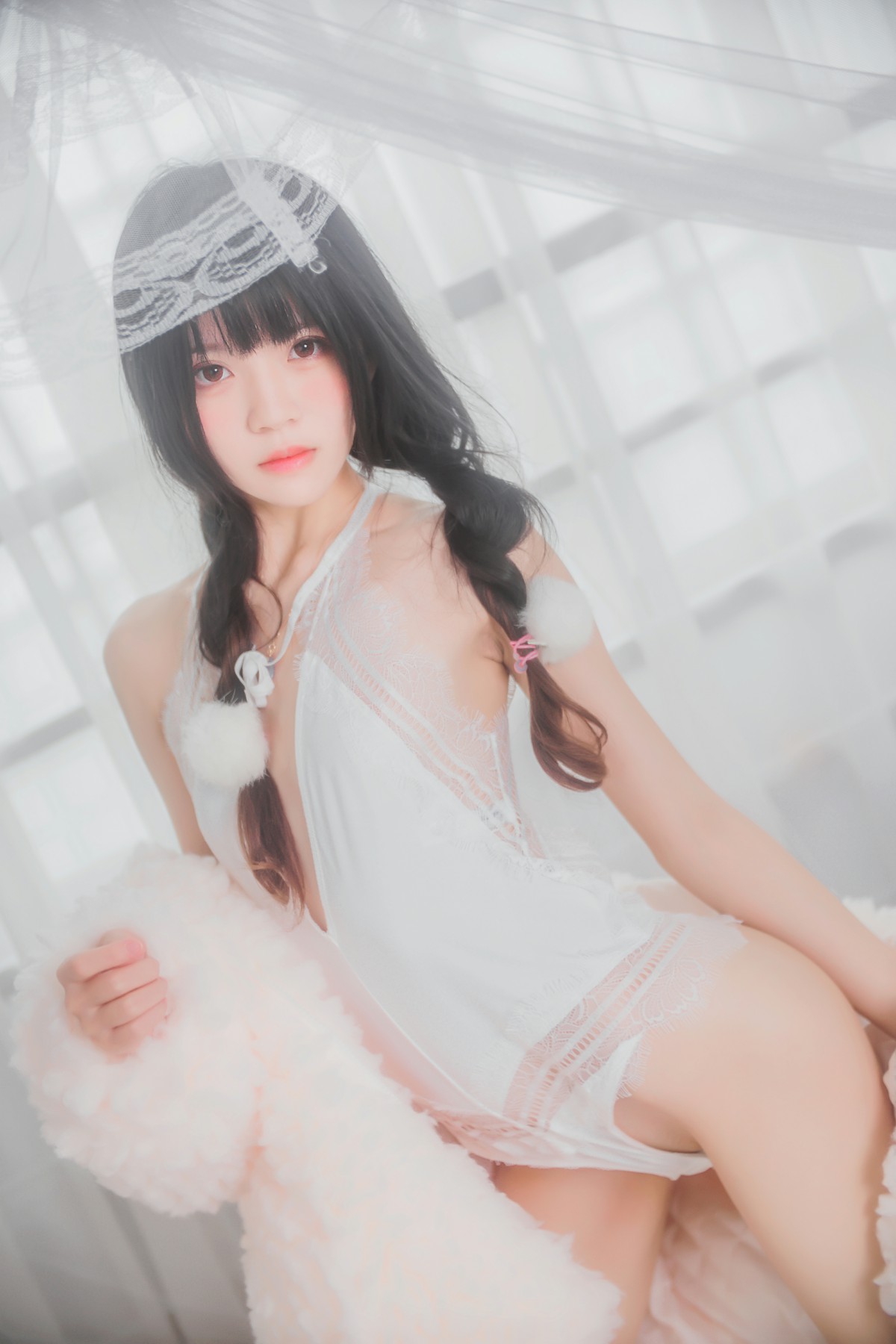 萝莉风COS 桜桃喵 – 纯白私房 – COSPLAY