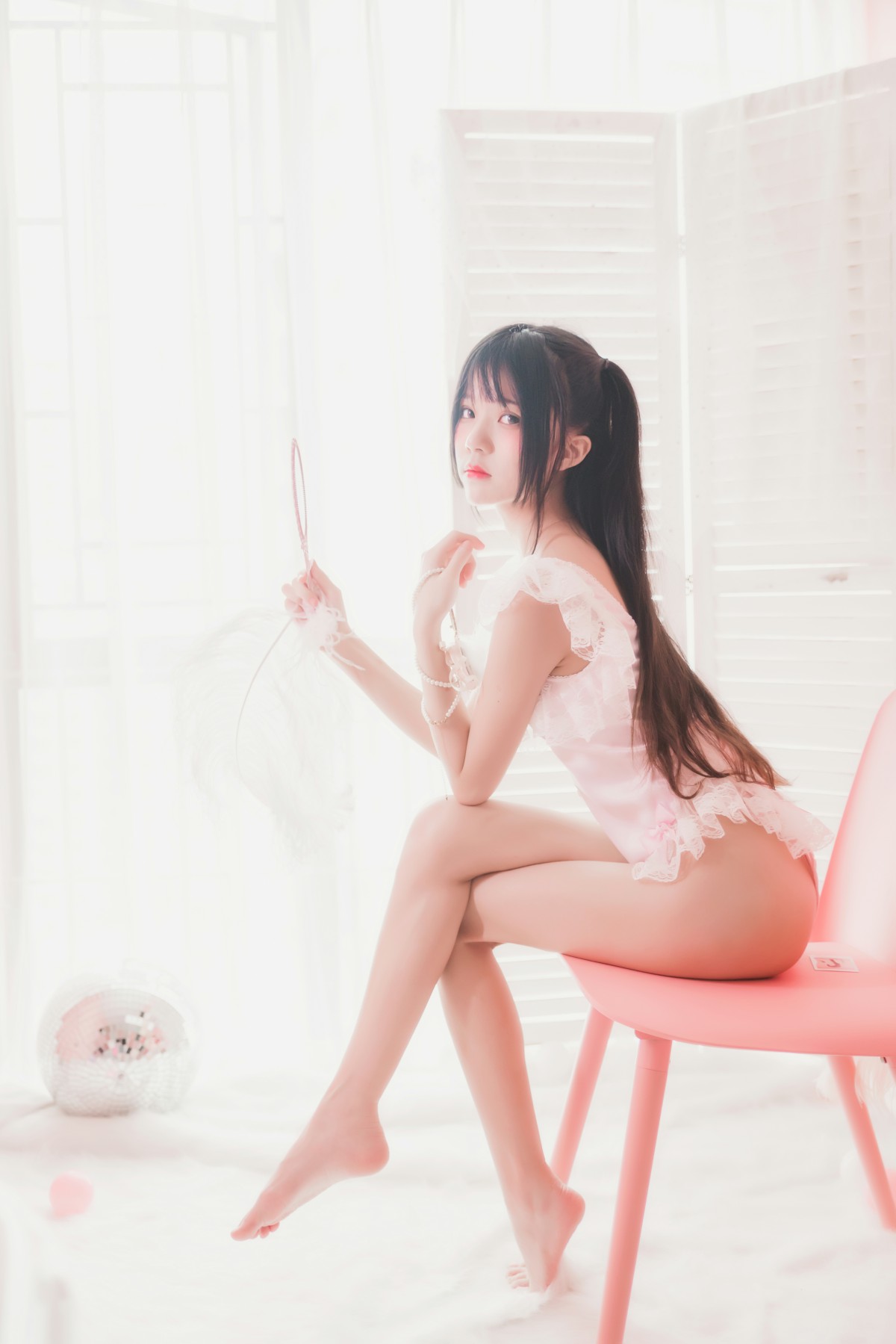 萝莉风COS 桜桃喵 –粉色浴缸 – COSPLAY