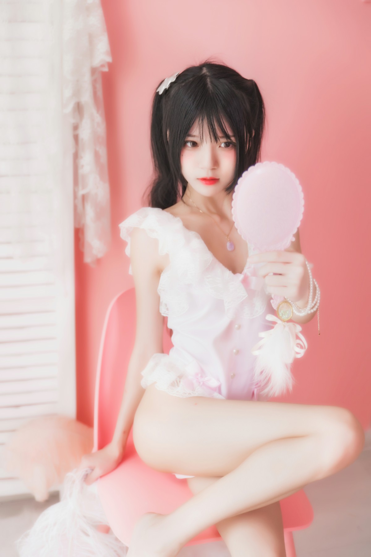 萝莉风COS 桜桃喵 –粉色浴缸 – COSPLAY