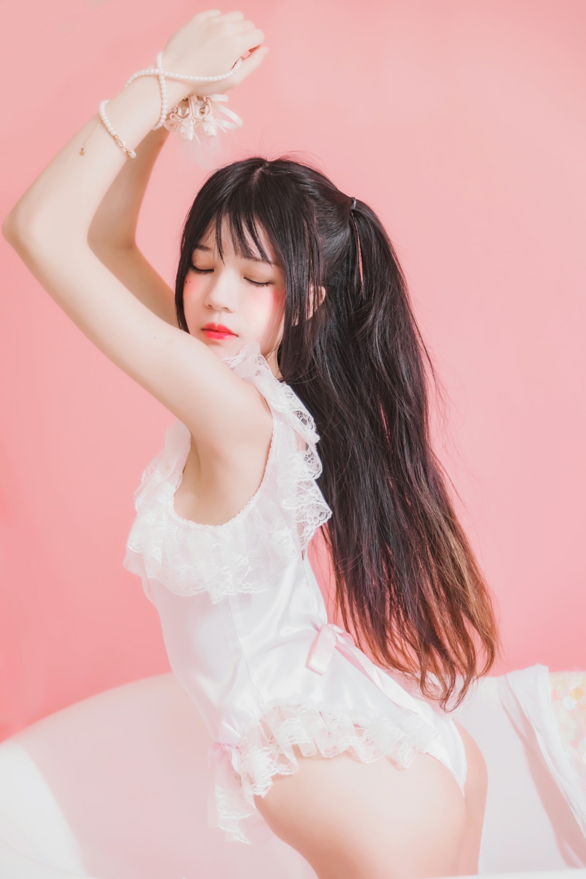 萝莉风COS 桜桃喵 –粉色浴缸 – COSPLAY
