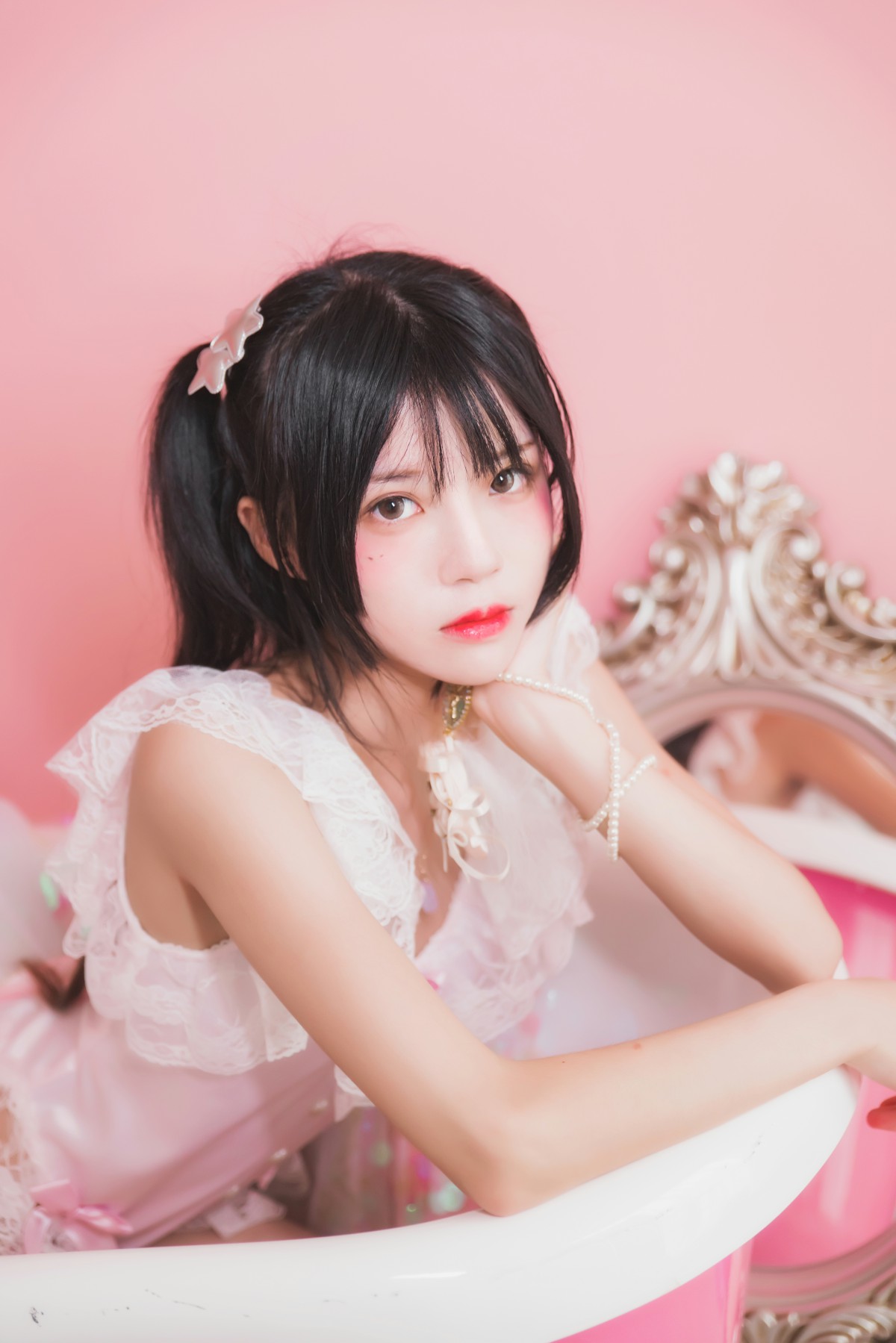 萝莉风COS 桜桃喵 –粉色浴缸 – COSPLAY