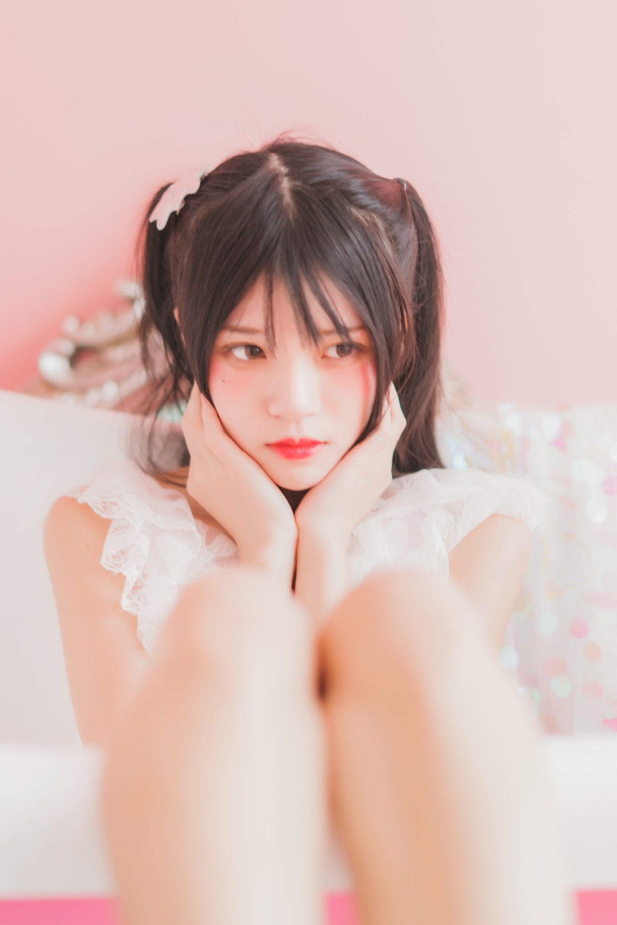 萝莉风COS 桜桃喵 –粉色浴缸 – COSPLAY