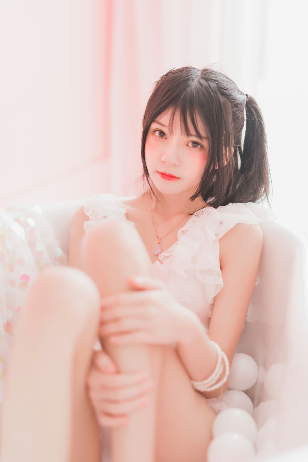 萝莉风COS 桜桃喵 –粉色浴缸 – COSPLAY