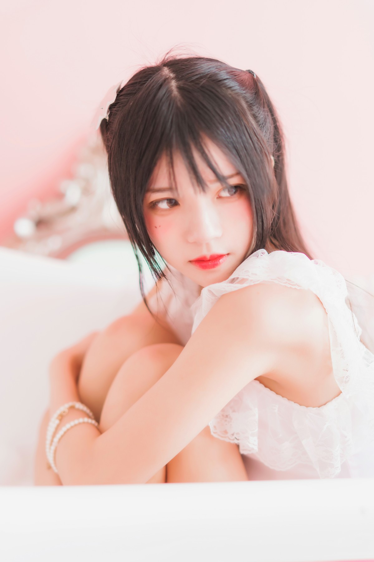 萝莉风COS 桜桃喵 –粉色浴缸 – COSPLAY