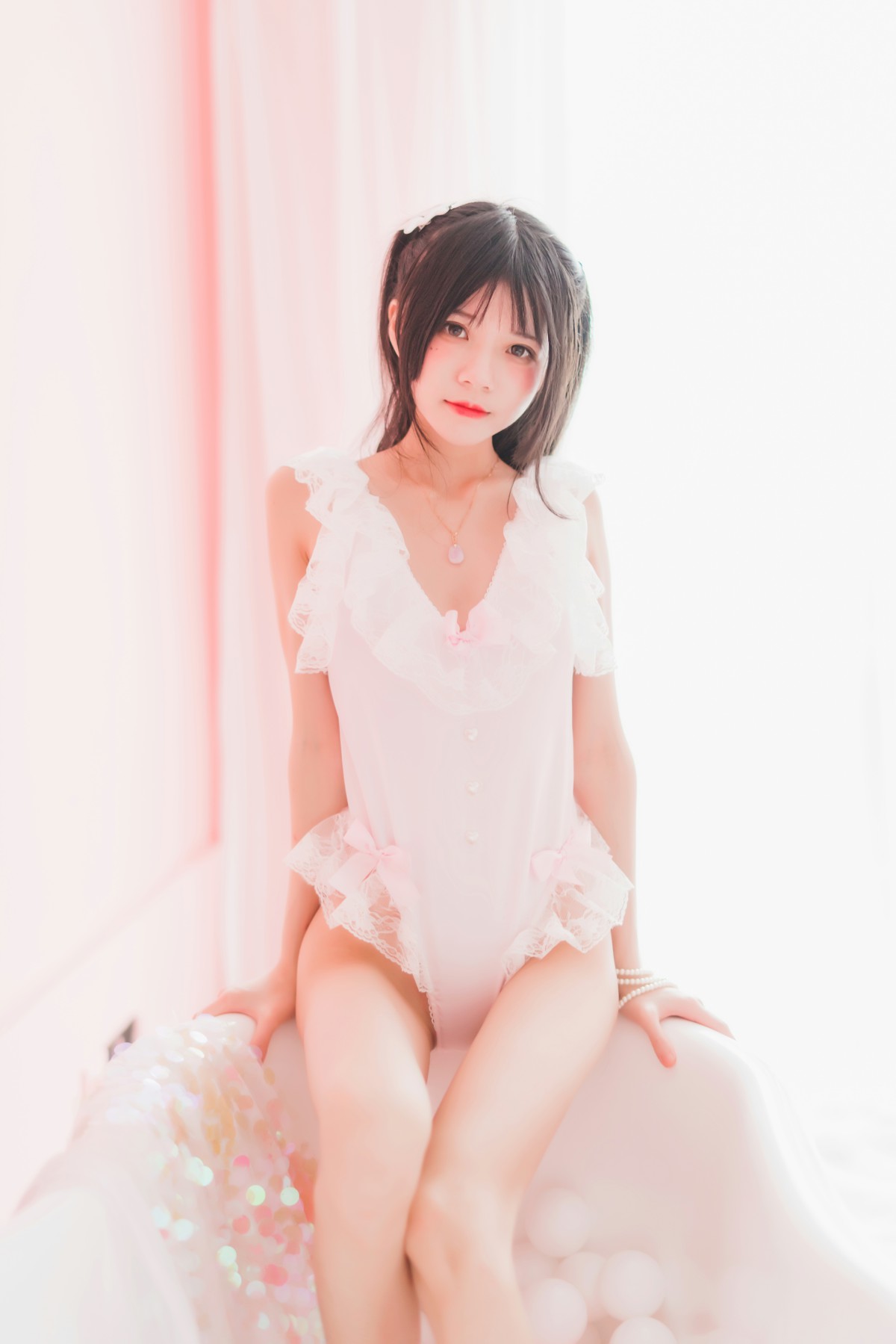 萝莉风COS 桜桃喵 –粉色浴缸 – COSPLAY
