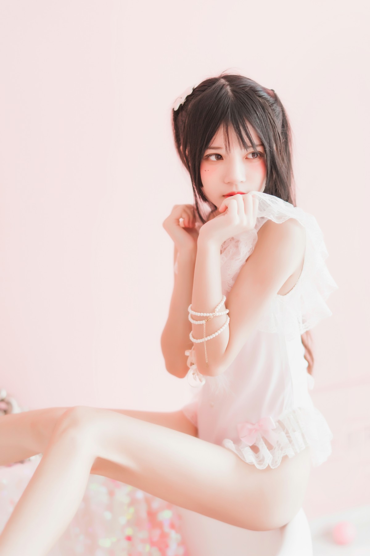 萝莉风COS 桜桃喵 –粉色浴缸 – COSPLAY