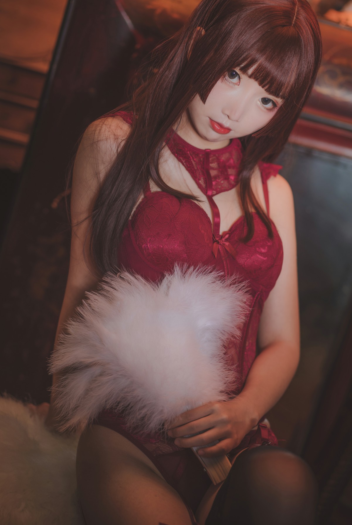 [Cosplay]面饼仙儿 – 脑内少女 红色束衣 – COSPLAY