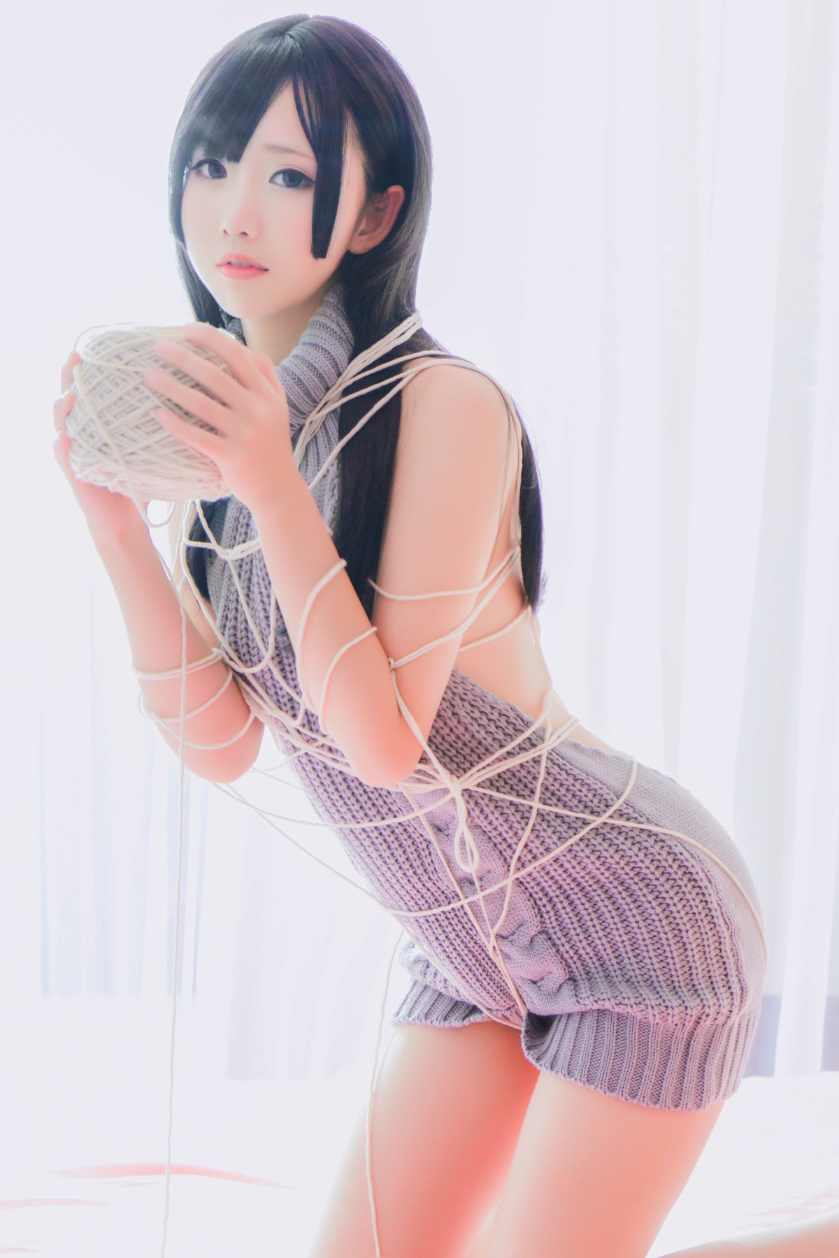 [Cosplay]面饼仙儿 – 露背毛衣 – COSPLAY