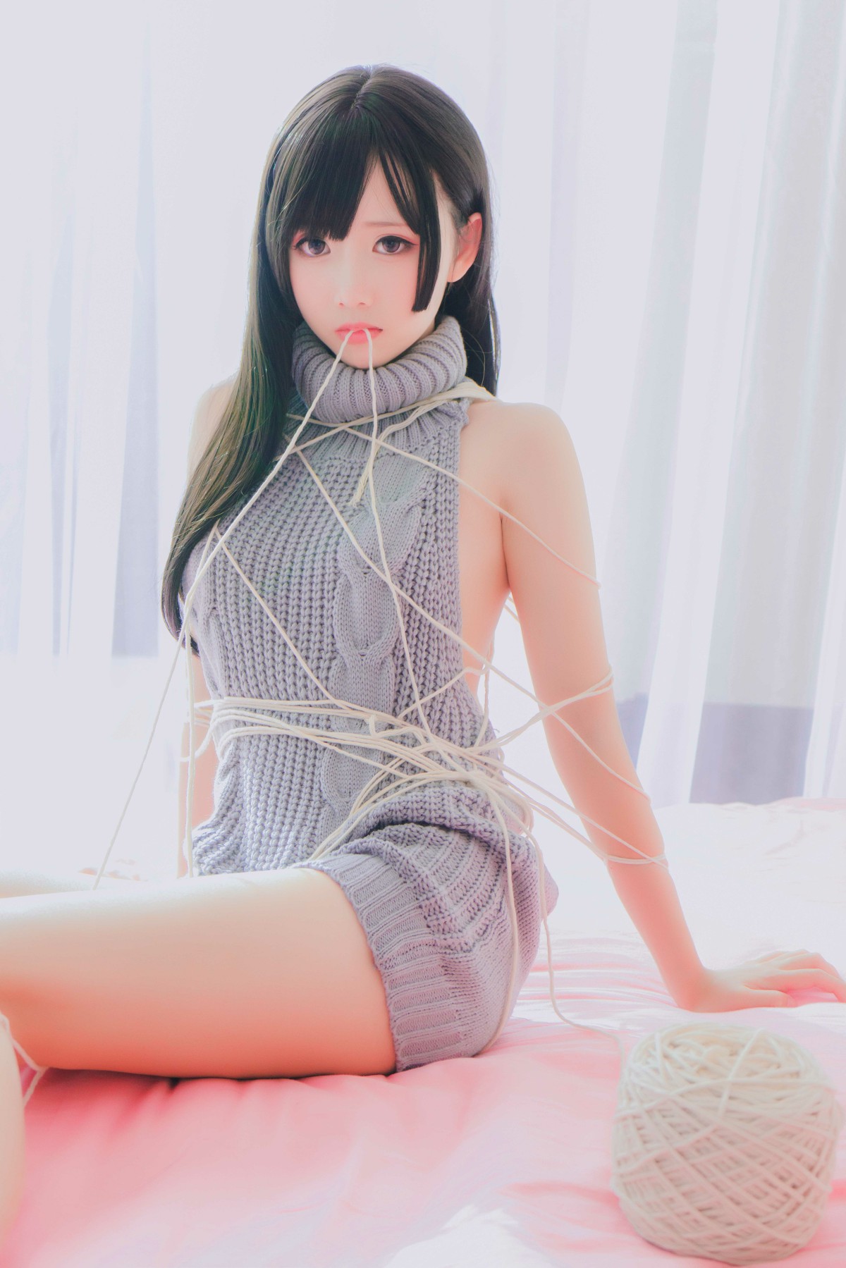 [Cosplay]面饼仙儿 – 露背毛衣 – COSPLAY