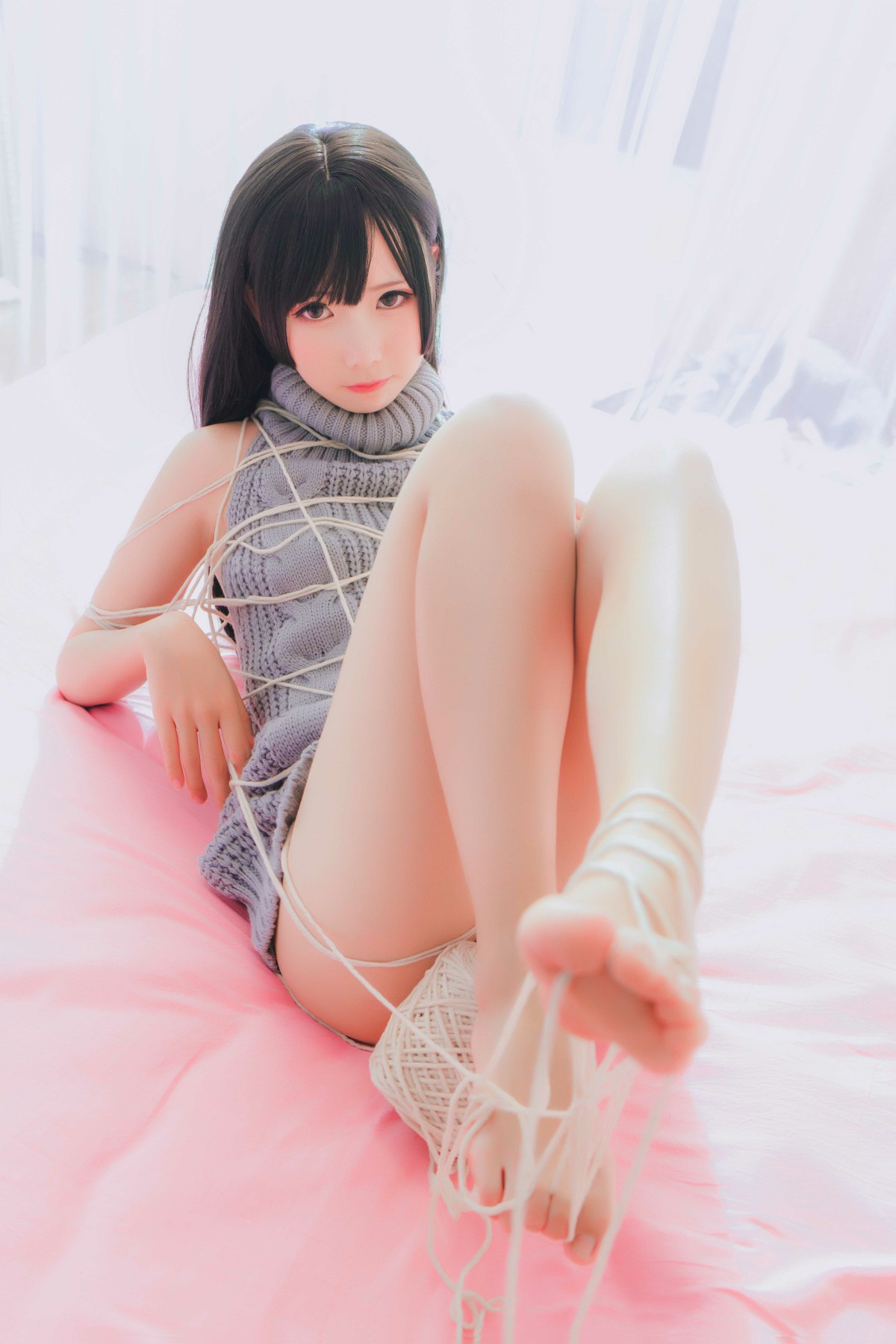[Cosplay]面饼仙儿 – 露背毛衣 – COSPLAY