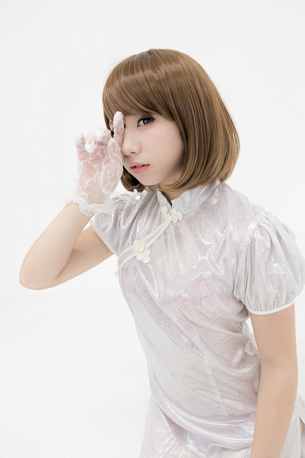 中華娘娘之白色旗袍与美腿高跟 – COSPLAY