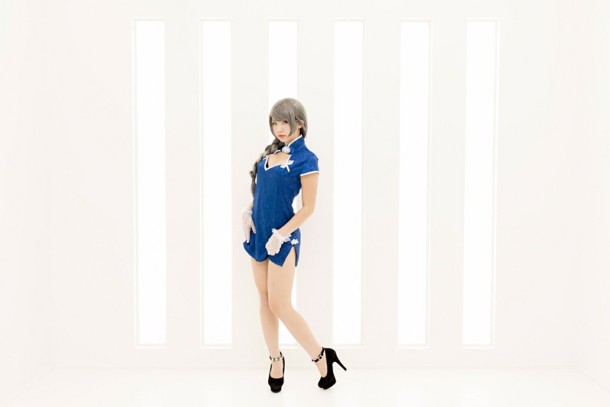 中華娘娘之Blue蓝色旗袍与美腿高跟 – COSPLAY