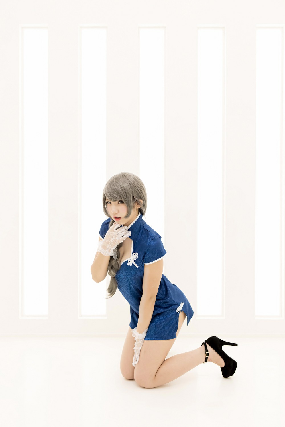中華娘娘之Blue蓝色旗袍与美腿高跟 – COSPLAY