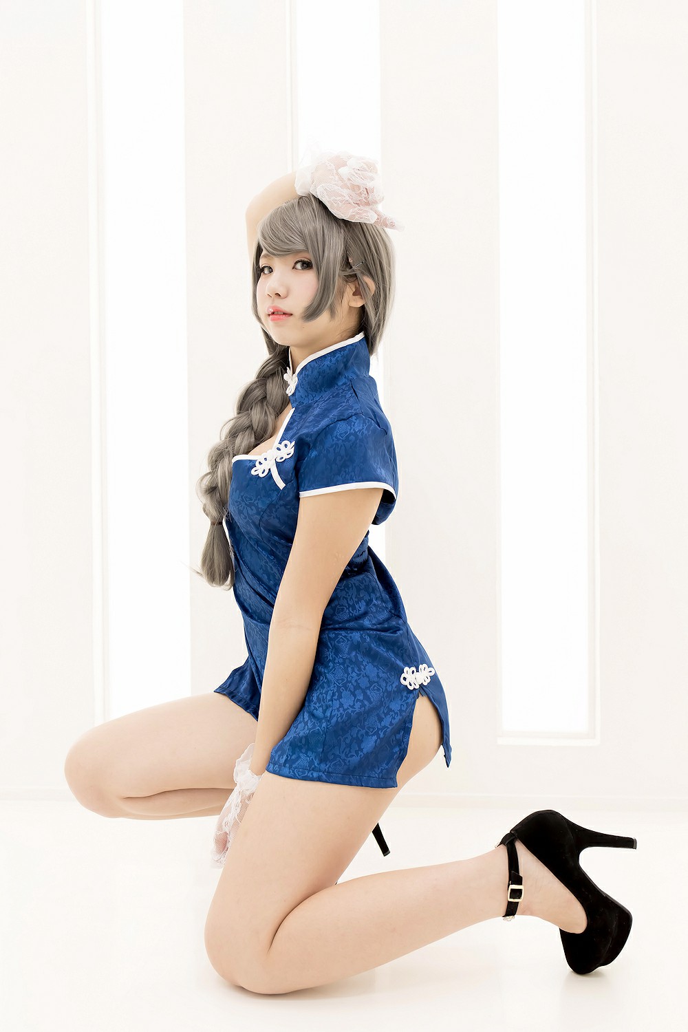 中華娘娘之Blue蓝色旗袍与美腿高跟 – COSPLAY