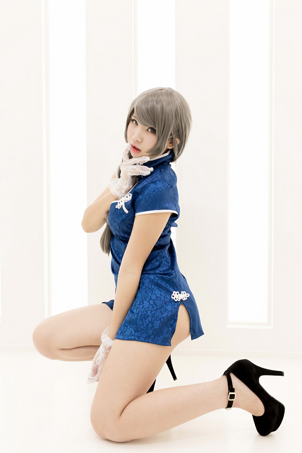 中華娘娘之Blue蓝色旗袍与美腿高跟 – COSPLAY