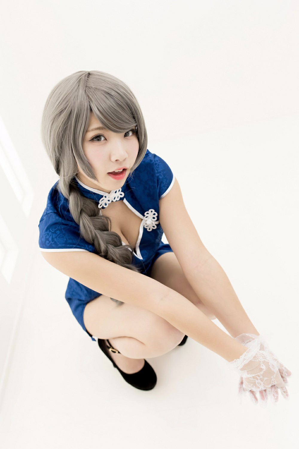 中華娘娘之Blue蓝色旗袍与美腿高跟 – COSPLAY