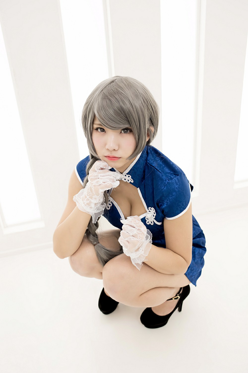 中華娘娘之Blue蓝色旗袍与美腿高跟 – COSPLAY